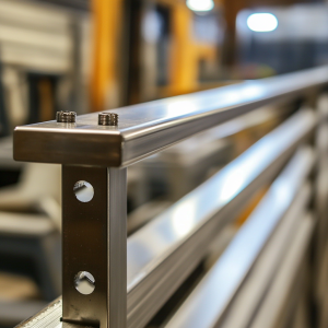 Detail view of precision fabrication process at Mukwonago Welding.